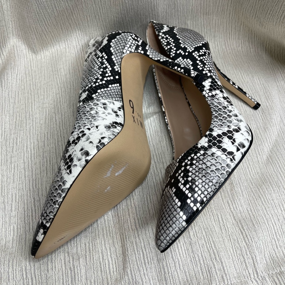 Mix No. 6 Snakeskin Print Pointed Toe Stiletto Heels size 9M - Picture 3 of 6